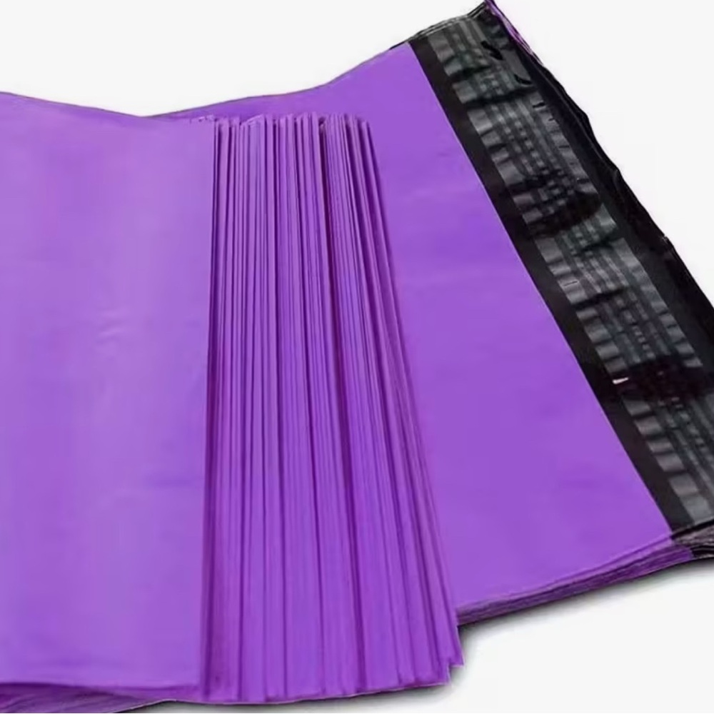 14.5 x 19 set of 20 Purple Waterproof poly mailers - Picture 2 of 3